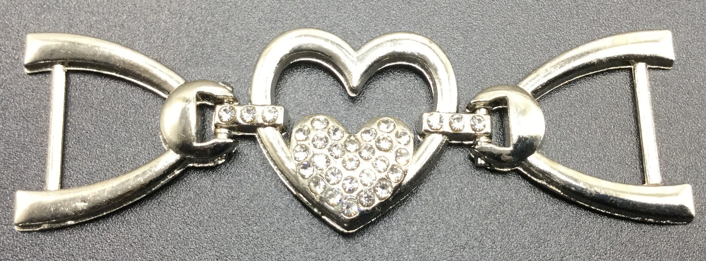 Silver Heart Nickle Buckle