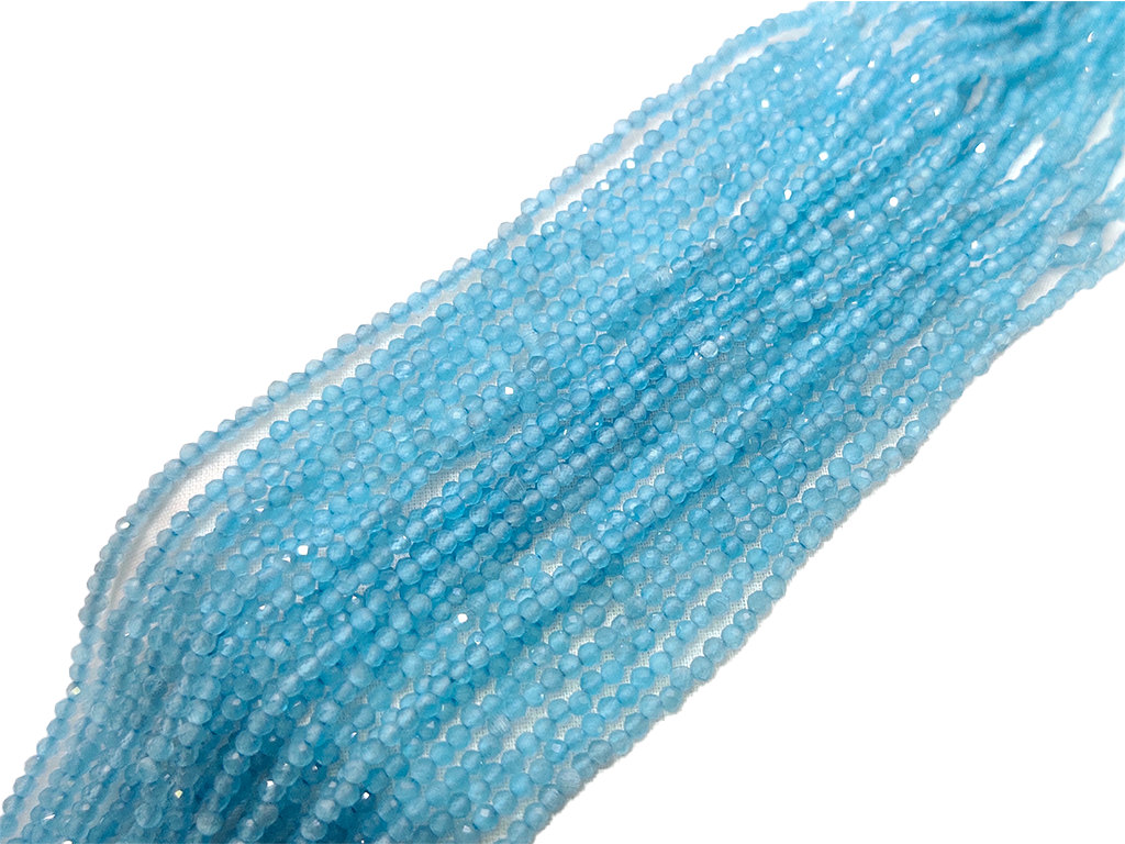 Light Blue Transparent Spherical Mona Lisa Crystal Beads (Wholesale)