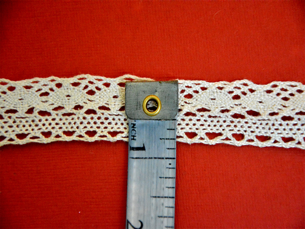 Off White Pattern L-72 Dyeable Cotton Crochet Lace