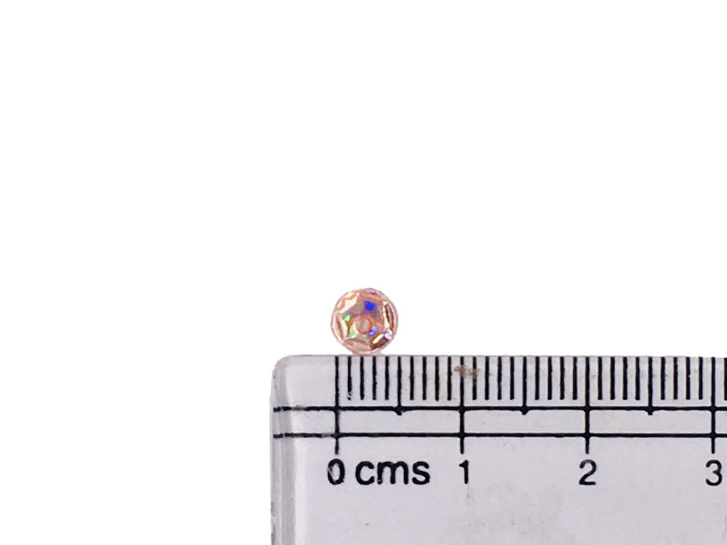 Peach Rainbow Flat Circular 1 Hole Plastic Sequins