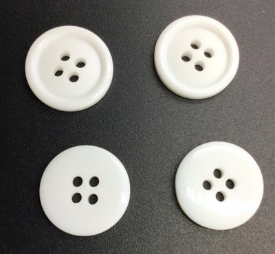 White Round Four Hole Plastic Button (Wholesale)