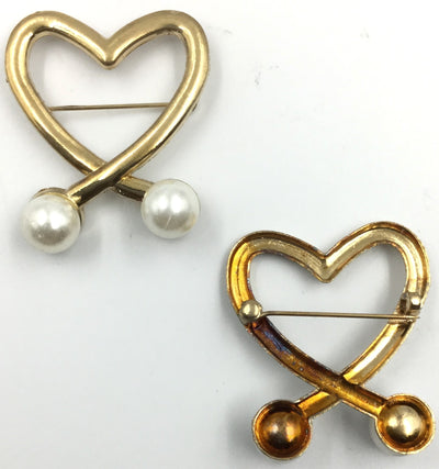 Golden Heart Brooch