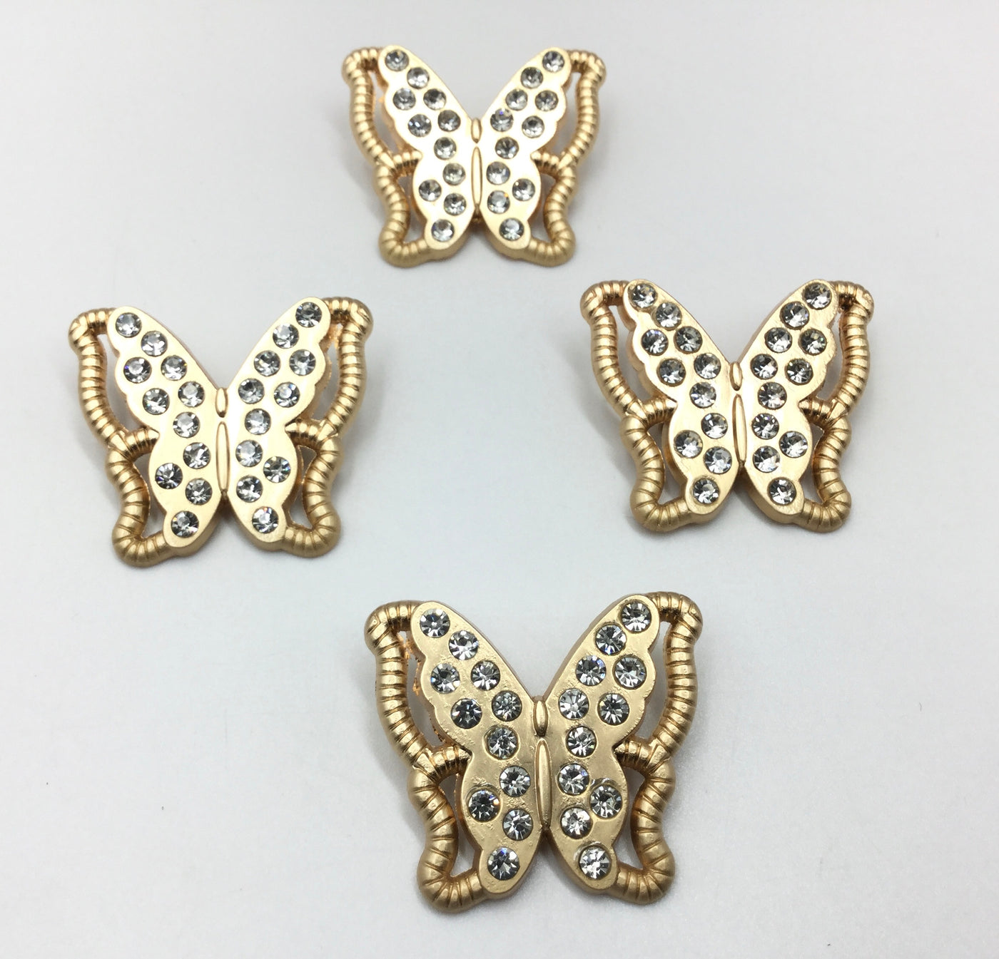 Sand Golden Butterfly Shaped Stone with Clip Cufflinks