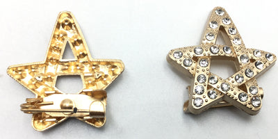 Golden Star Stone Brooch