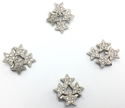 Silver Star Stone Brooch