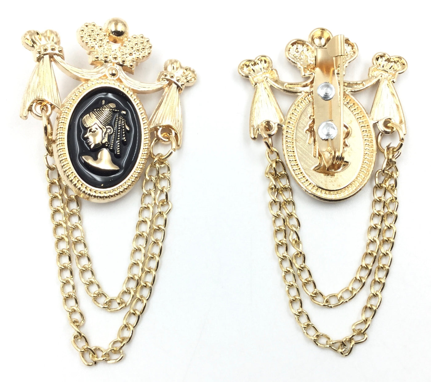 Golden Nickel Chain Brooch