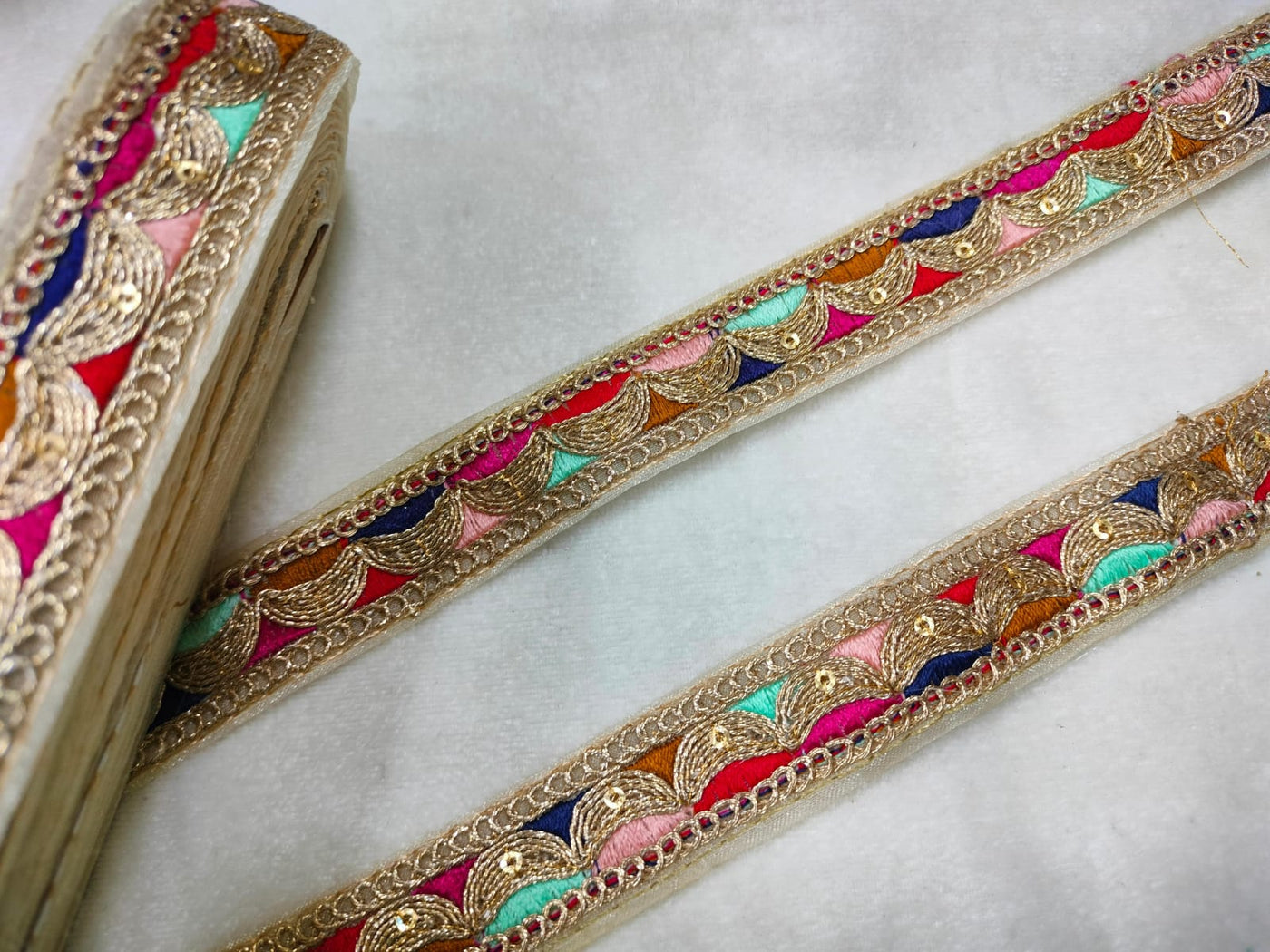 Multicolor Embellished Trim