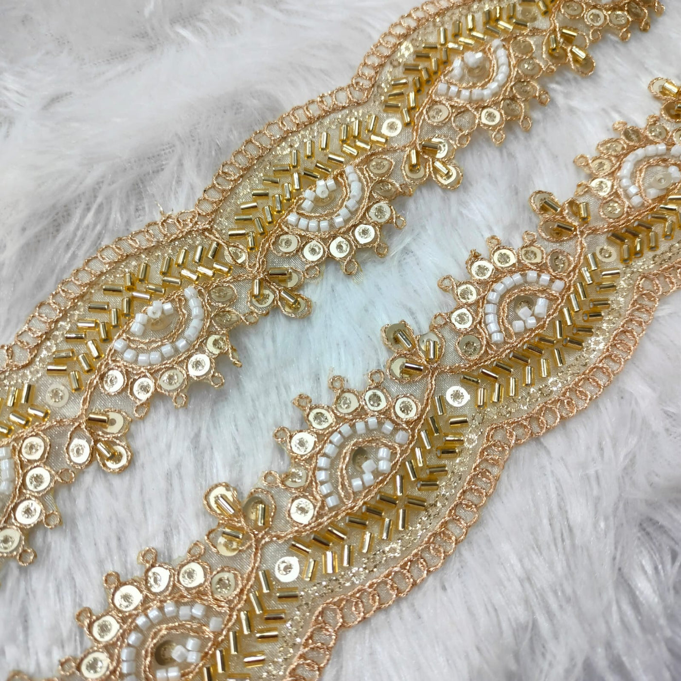 Embellished Cutdana and Pearl Trim