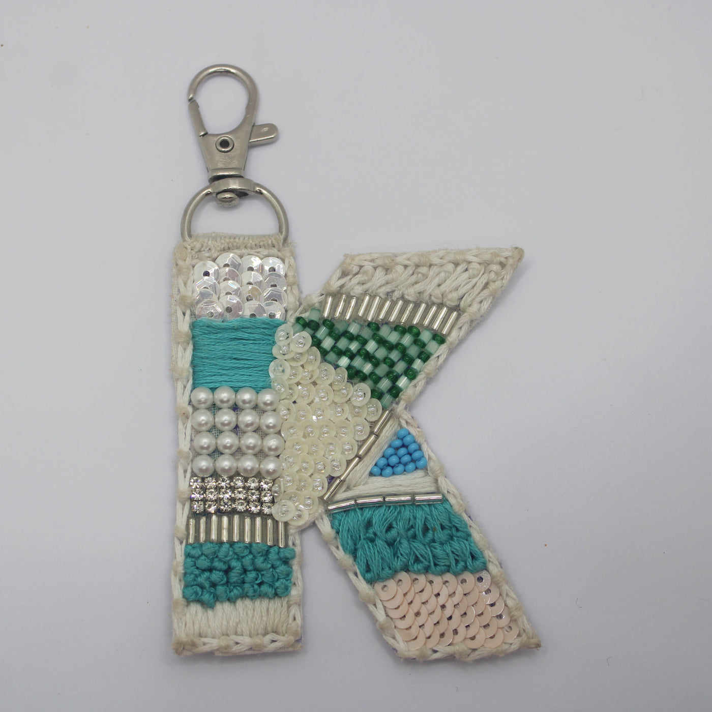 Multicolor 'K' Bag Handwork Charm