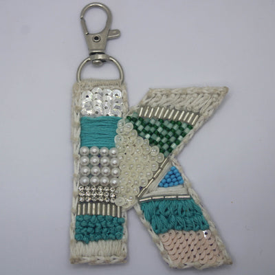 Multicolor 'K' Bag Handwork Charm