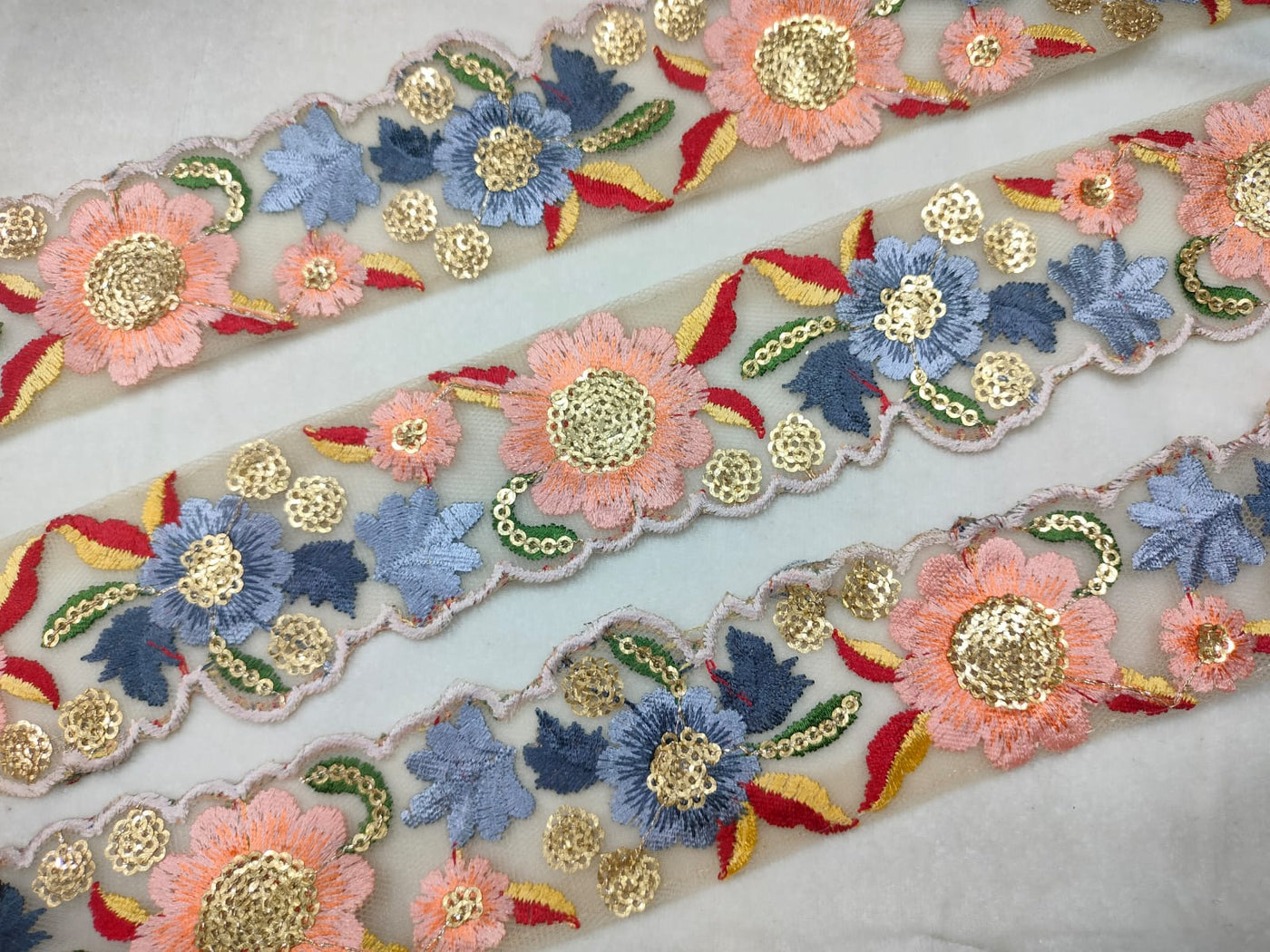 Multicolor Embroidery Trim