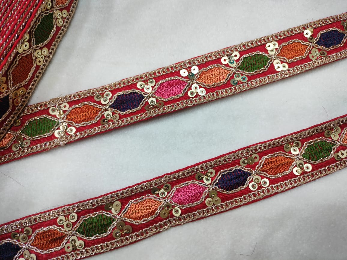 Multicolor Embroidery Trim