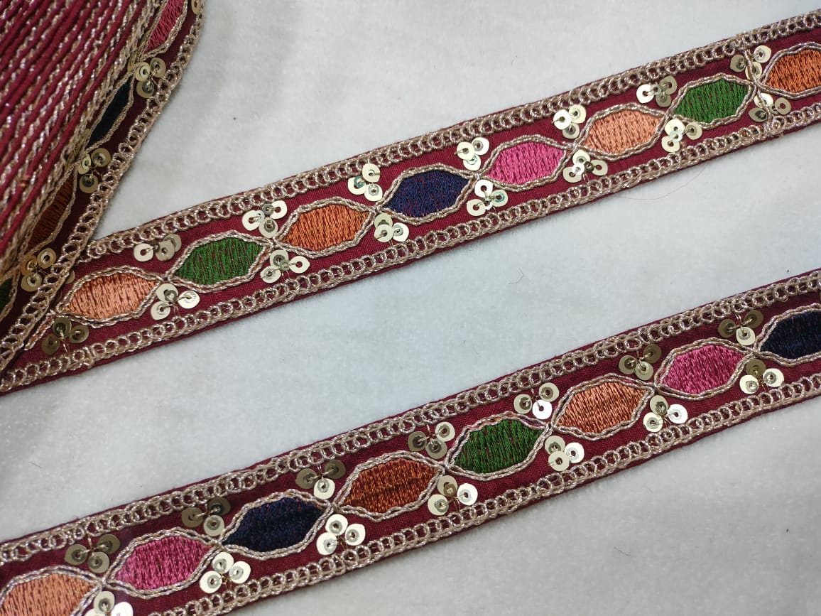 Multicolor Embroidery Trim