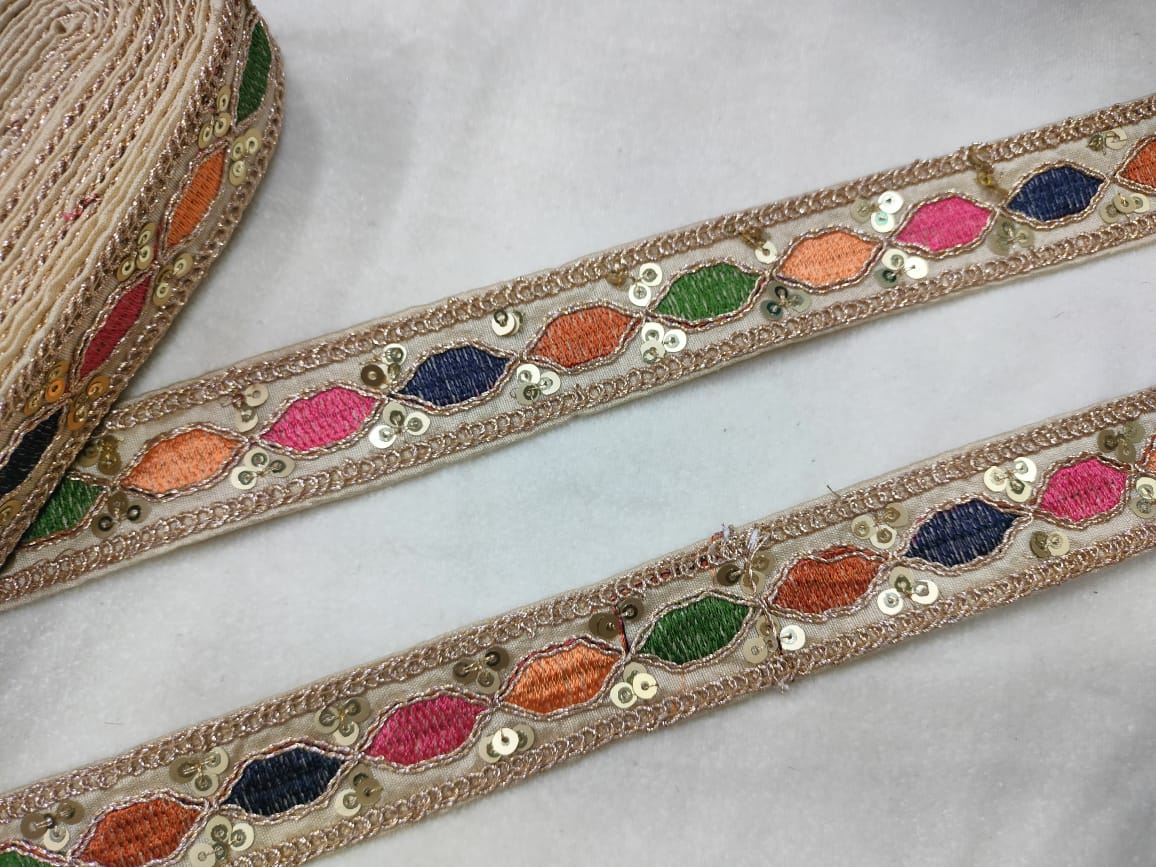 Multicolor Embroidery Trim