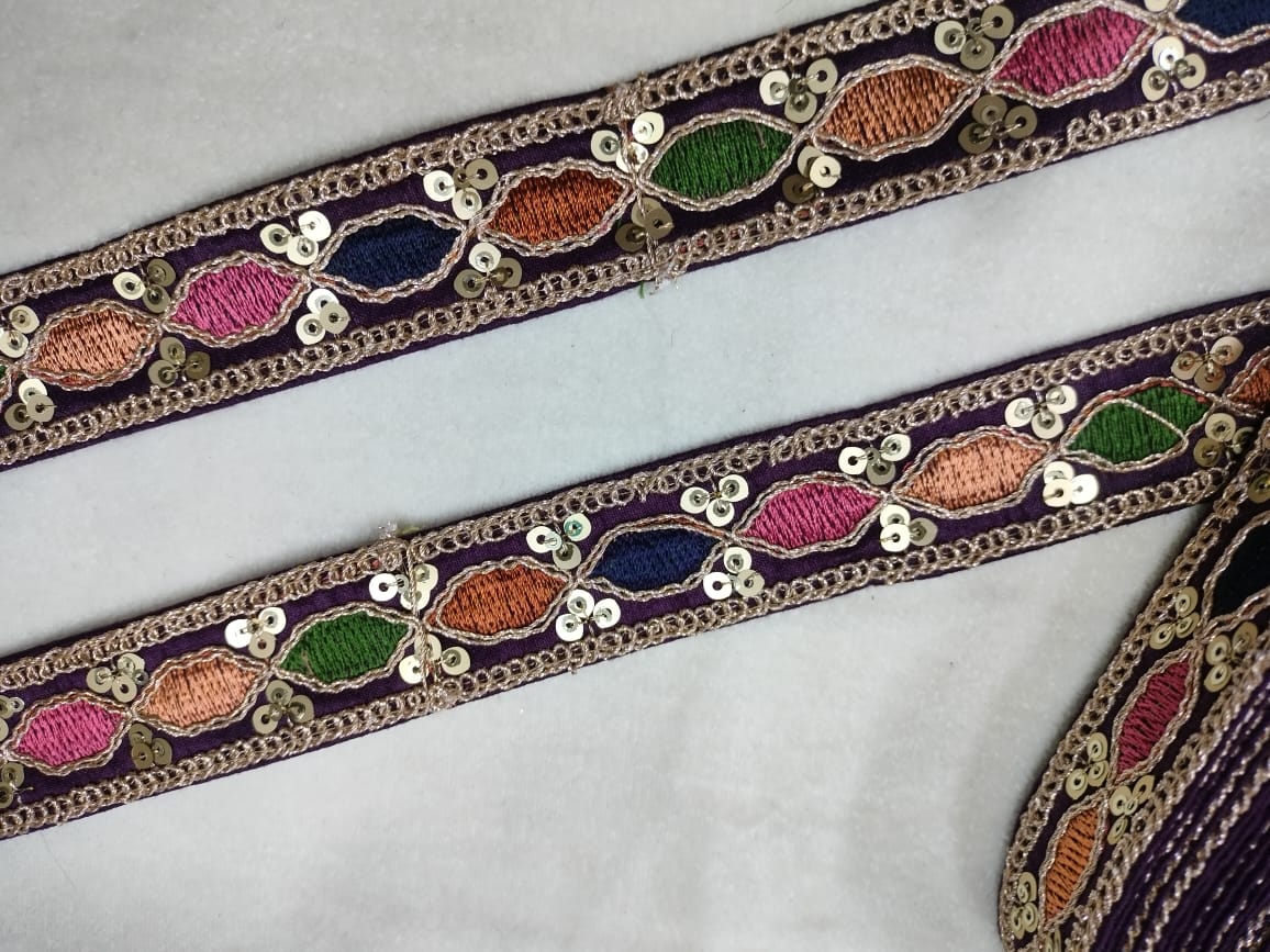 Multicolor Embroidery Trim