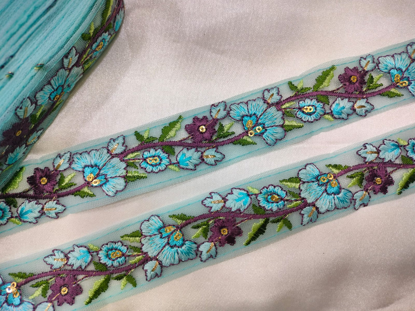 Multicolor Embroidered Trim