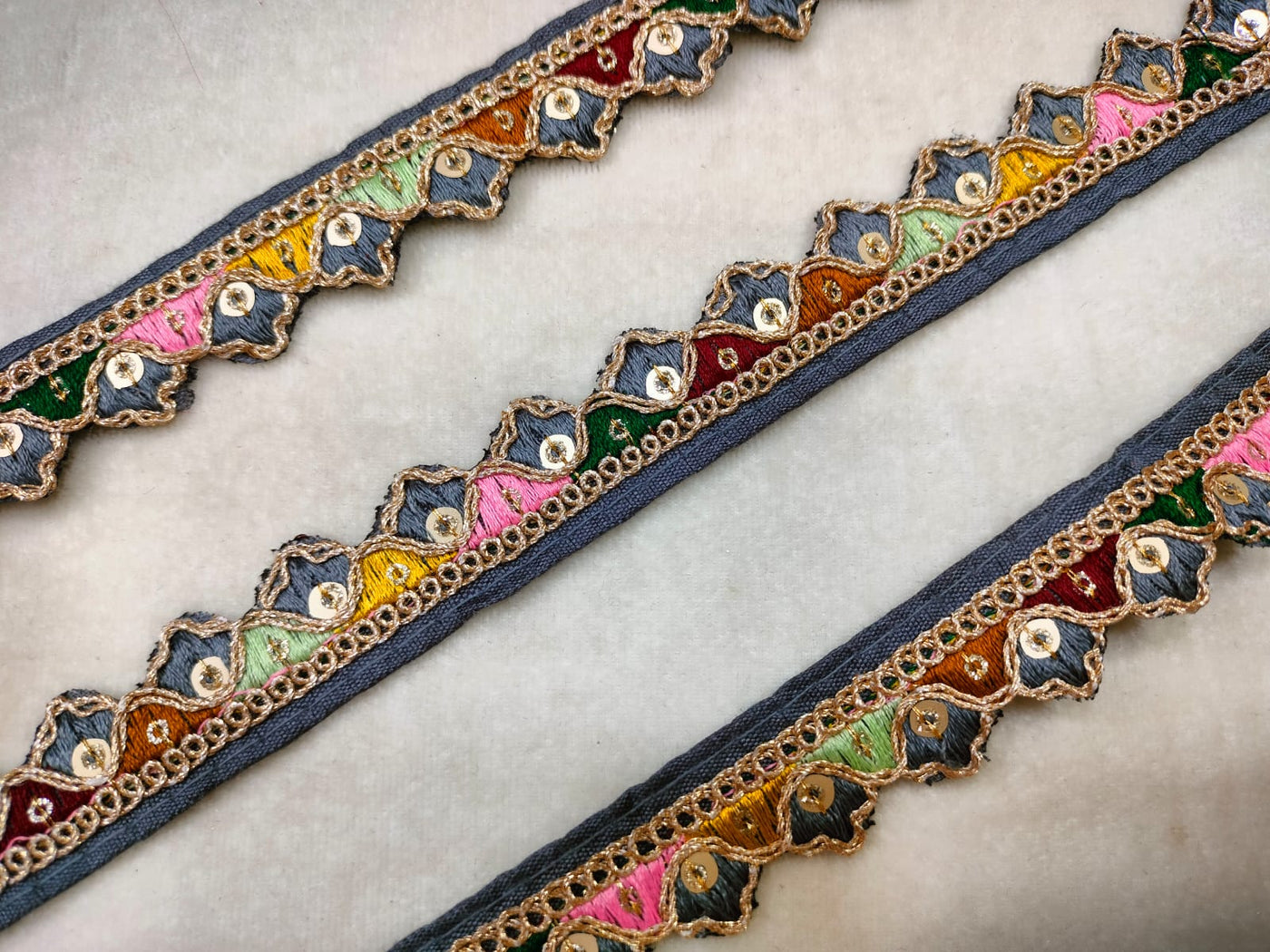 Multicolor Embroidery Trim