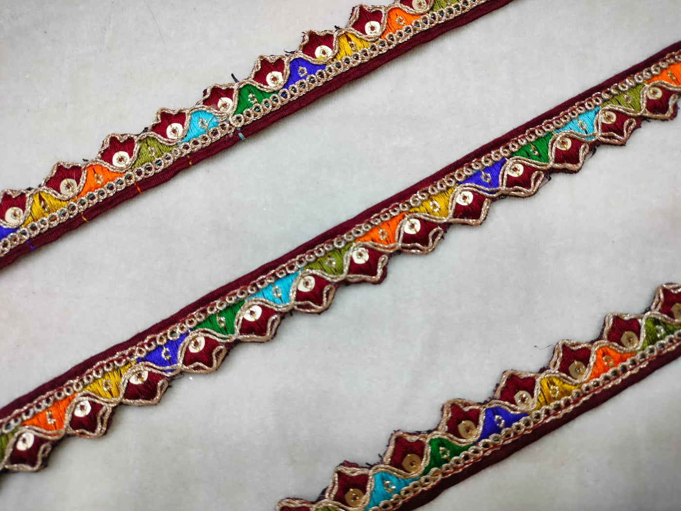 Multicolor Embroidery Trim