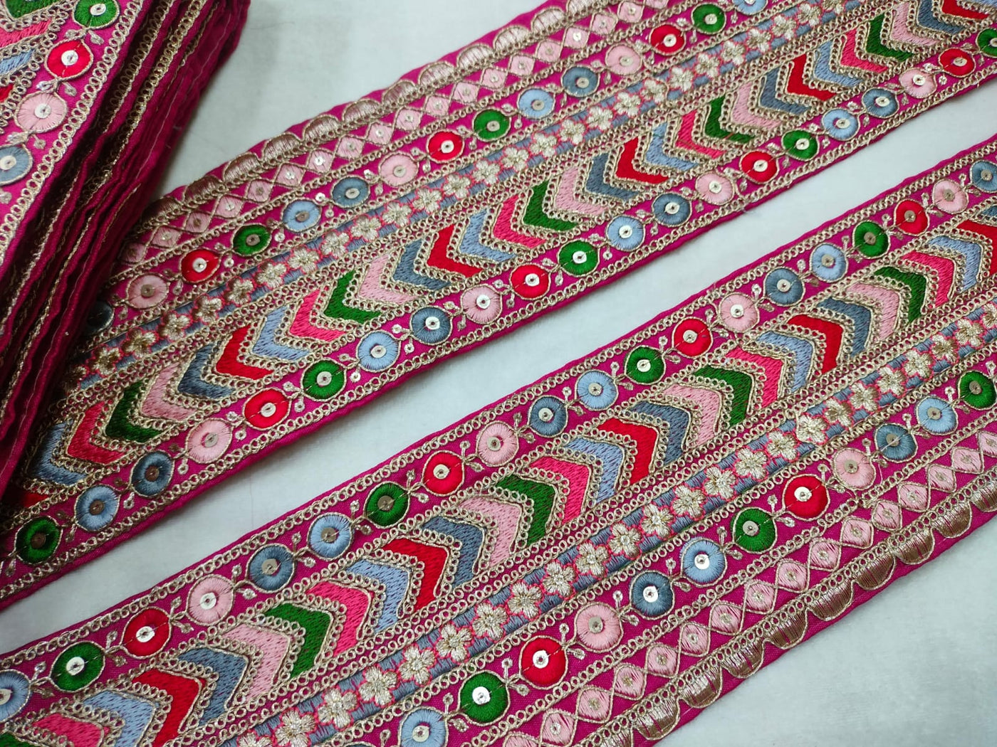 Multicolor Embroidered Lace