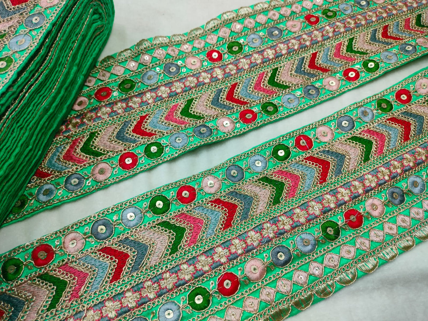 Multicolor Embroidered Lace