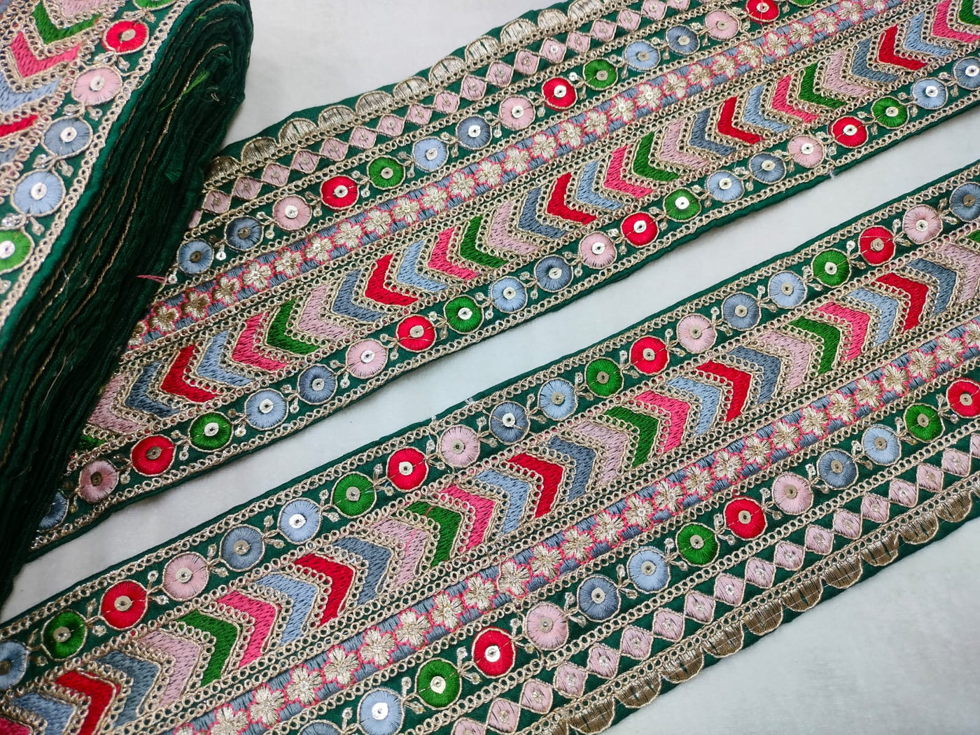 Multicolor Embroidered Lace