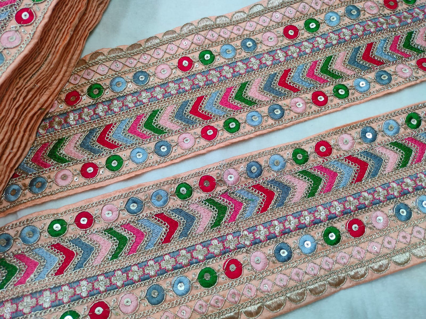 Multicolor Embroidered Lace