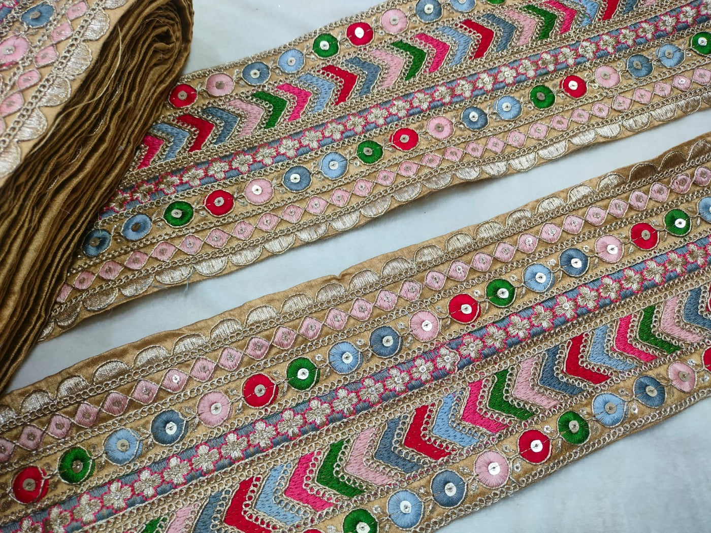 Multicolor Embroidered Lace