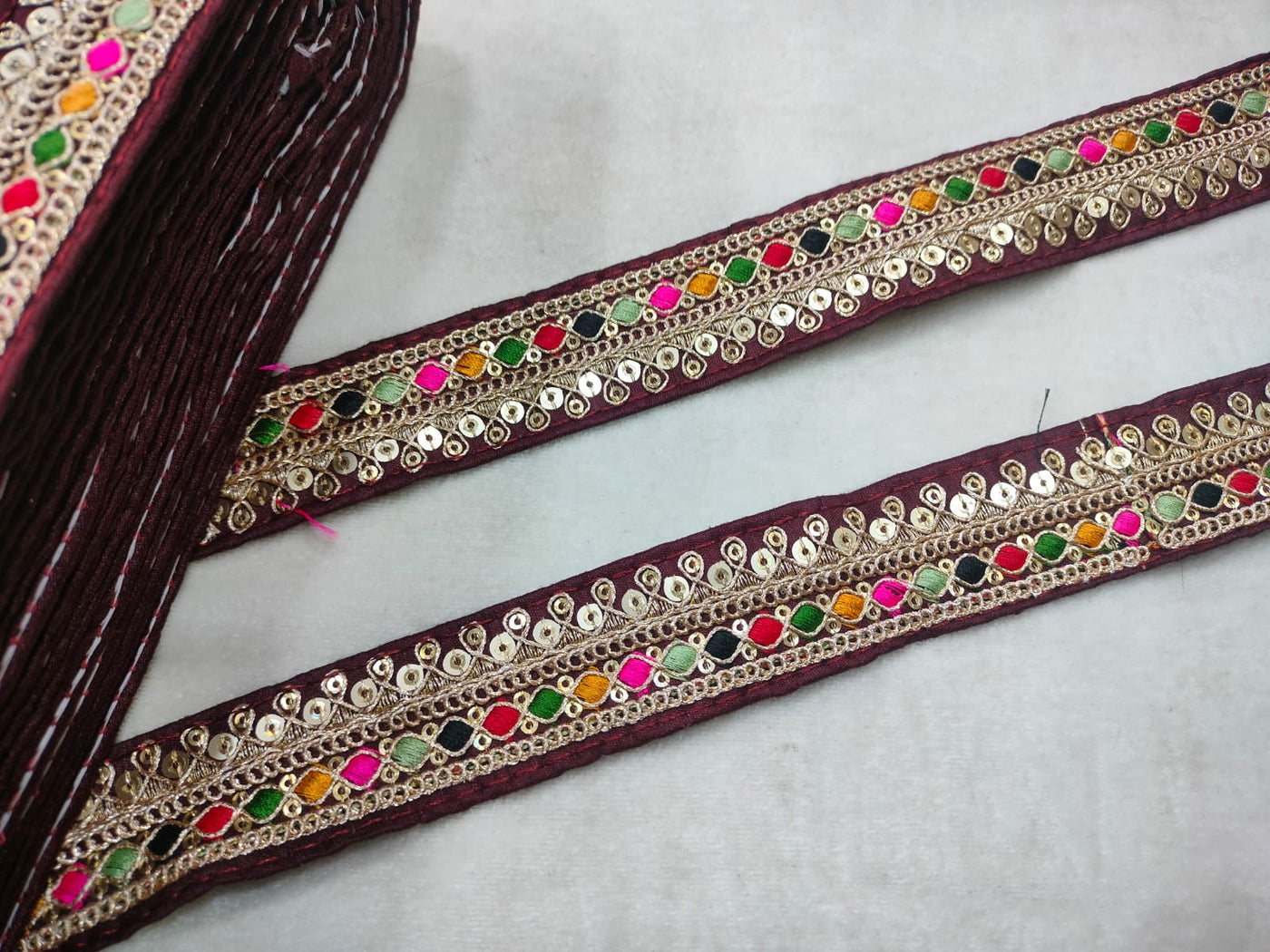 Multicolor Embroidered Lace