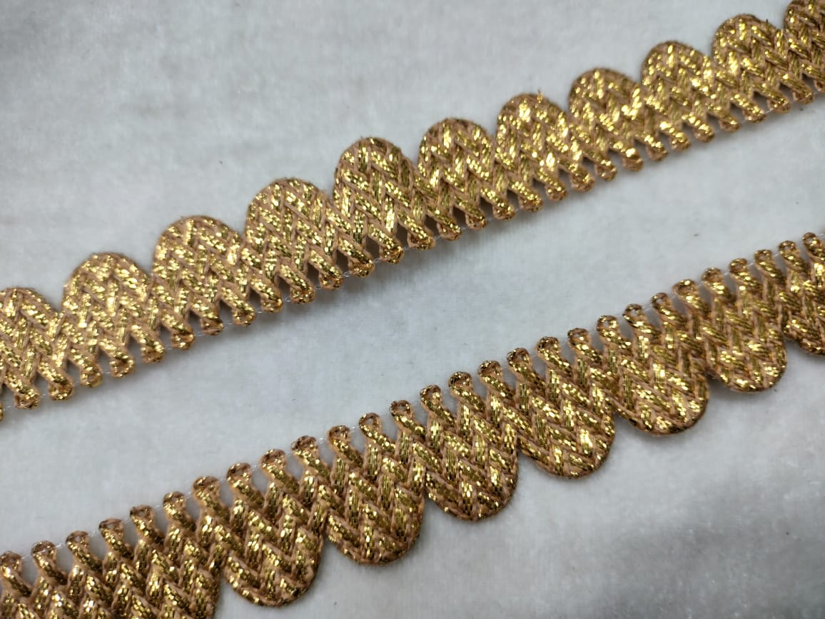 Yellow & Golden Fancy Embellished Trim