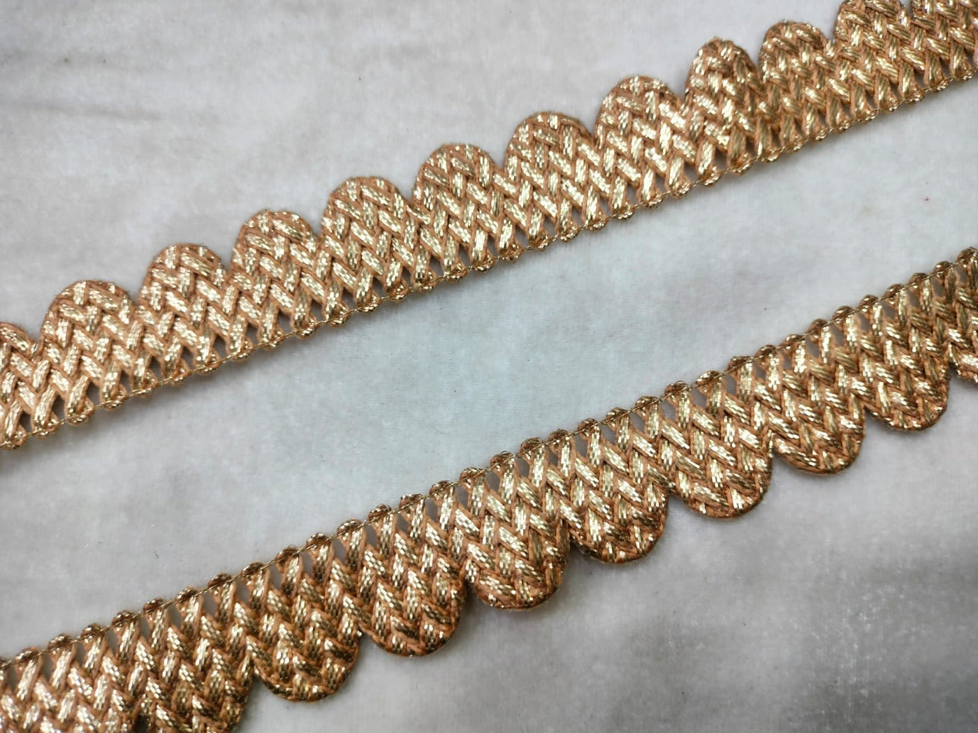 Orange & Golden Fancy Embellished Trim