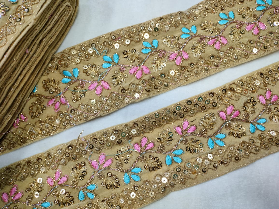 Multicolor Embellished Trim