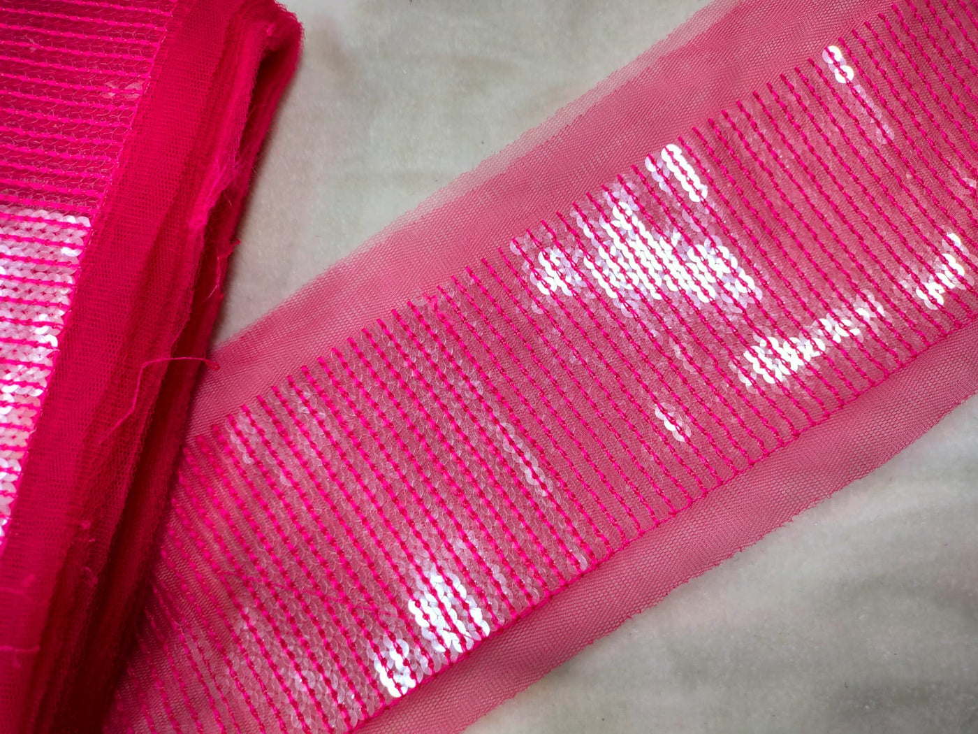 Hot Pink Fancy Sequence Trim