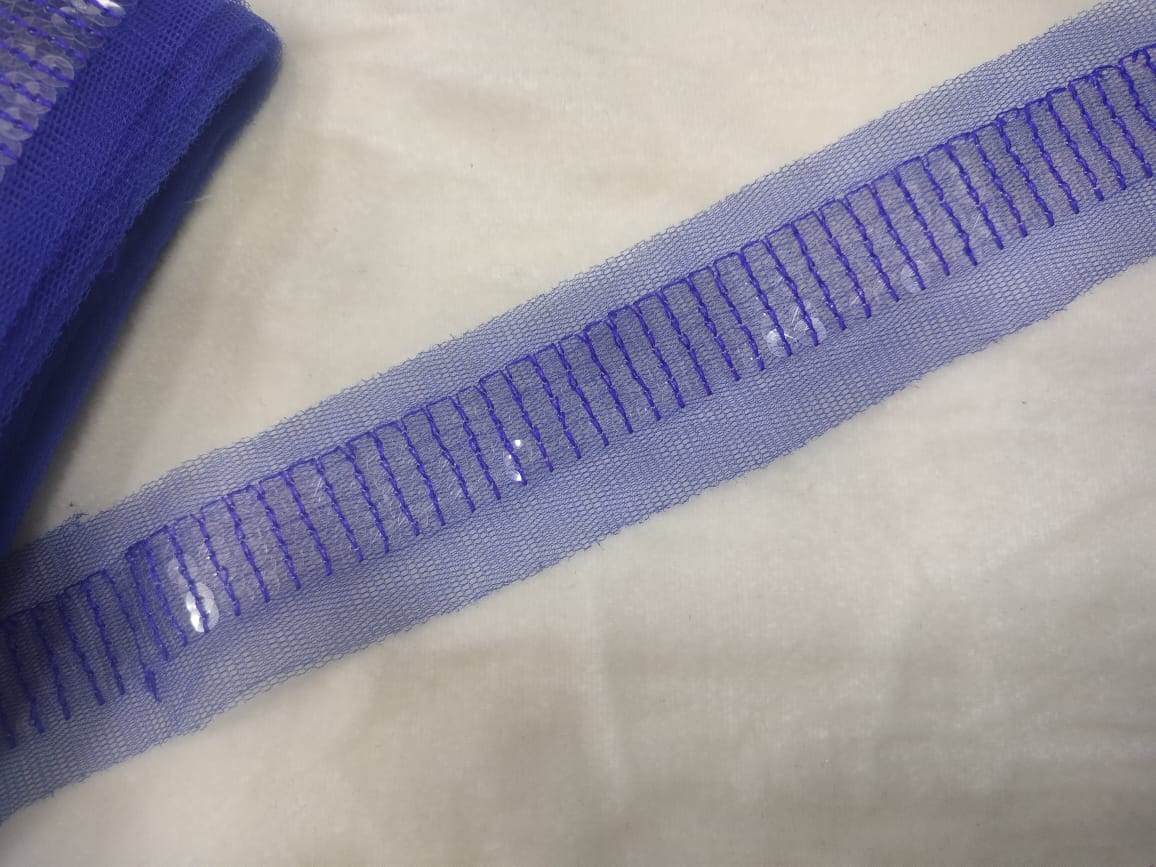 Indigo Blue Fancy Sequence Trim