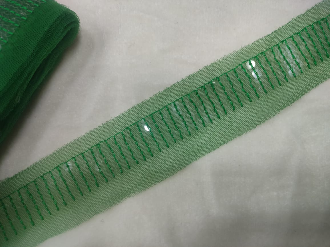 Green Fancy Sequence Trim