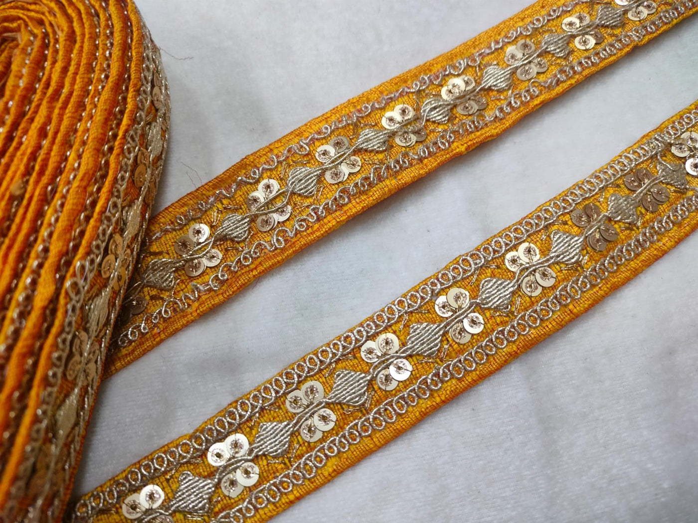 Yellow Embellished Trim