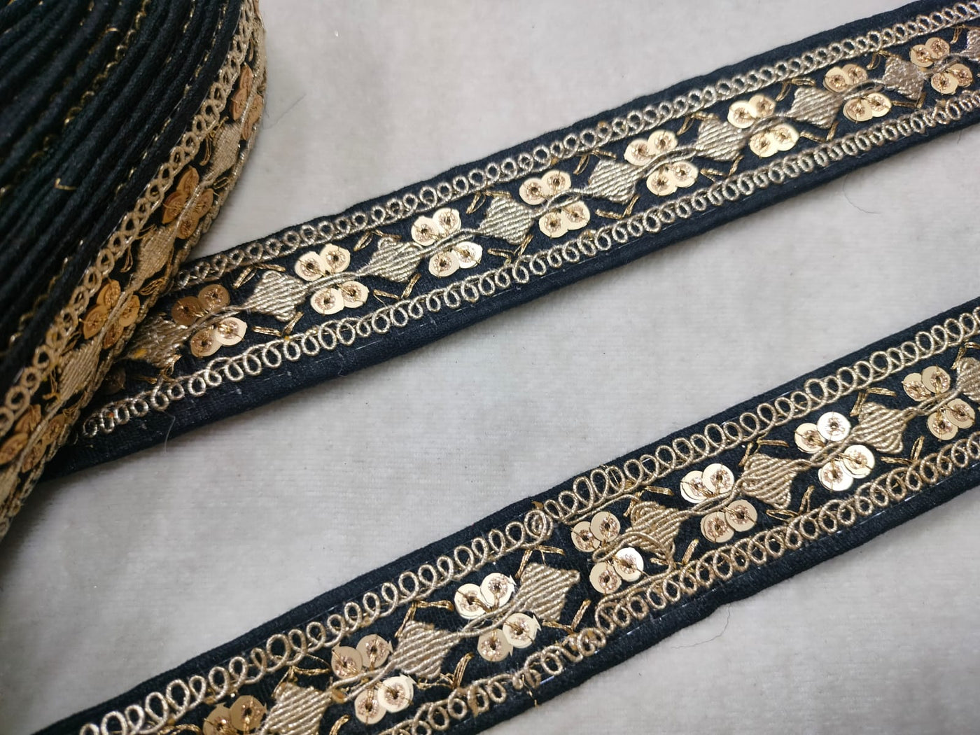 Black Embellished Trim