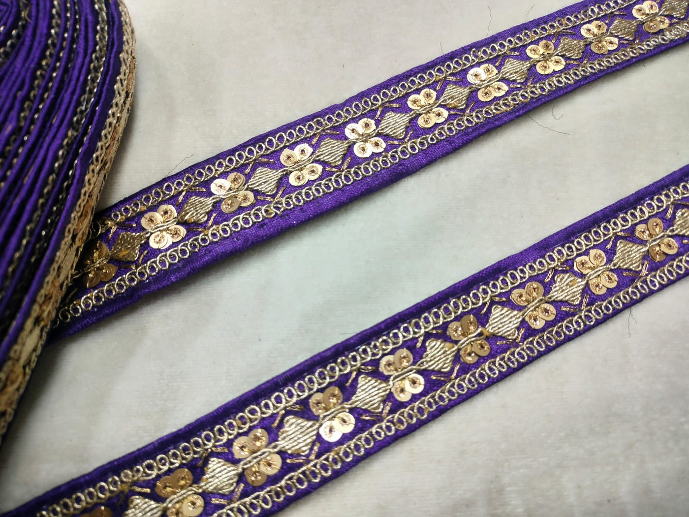 Voilet Embellished Trim