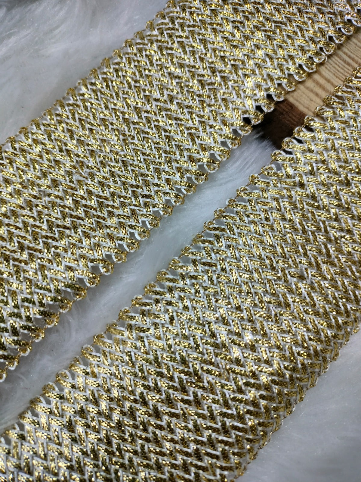 Light Gold Fancy Embroidery Trim