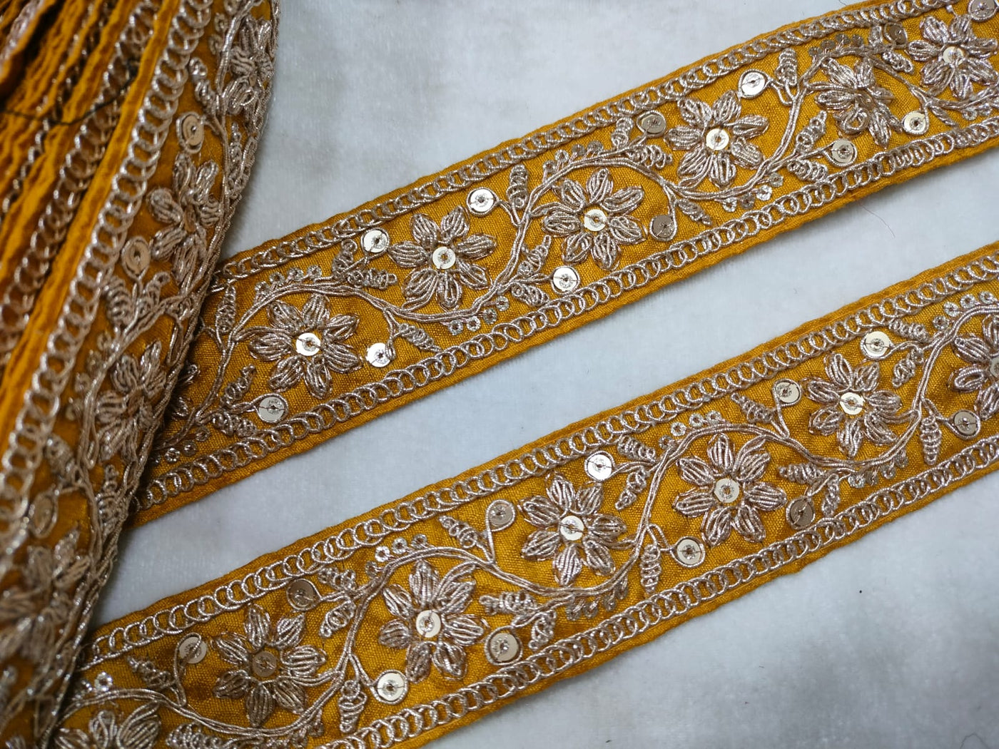 Yellow Sequin Trim