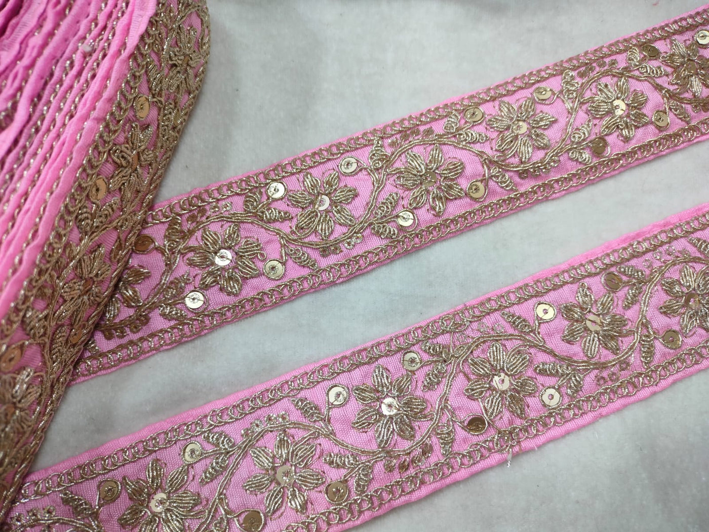 Light Pink Sequin Trim