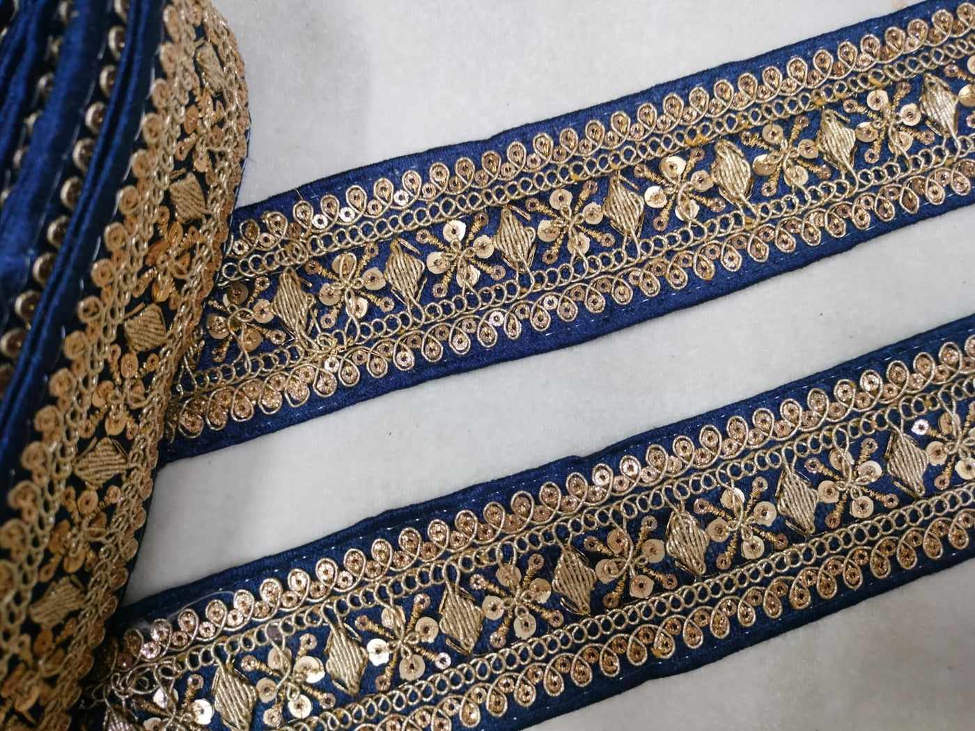 Royal Blue Sequin Trim