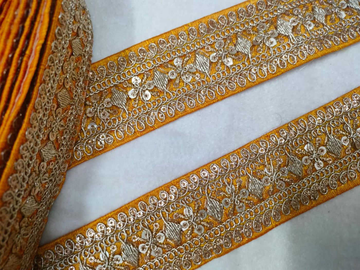 Yellow Sequin Trim