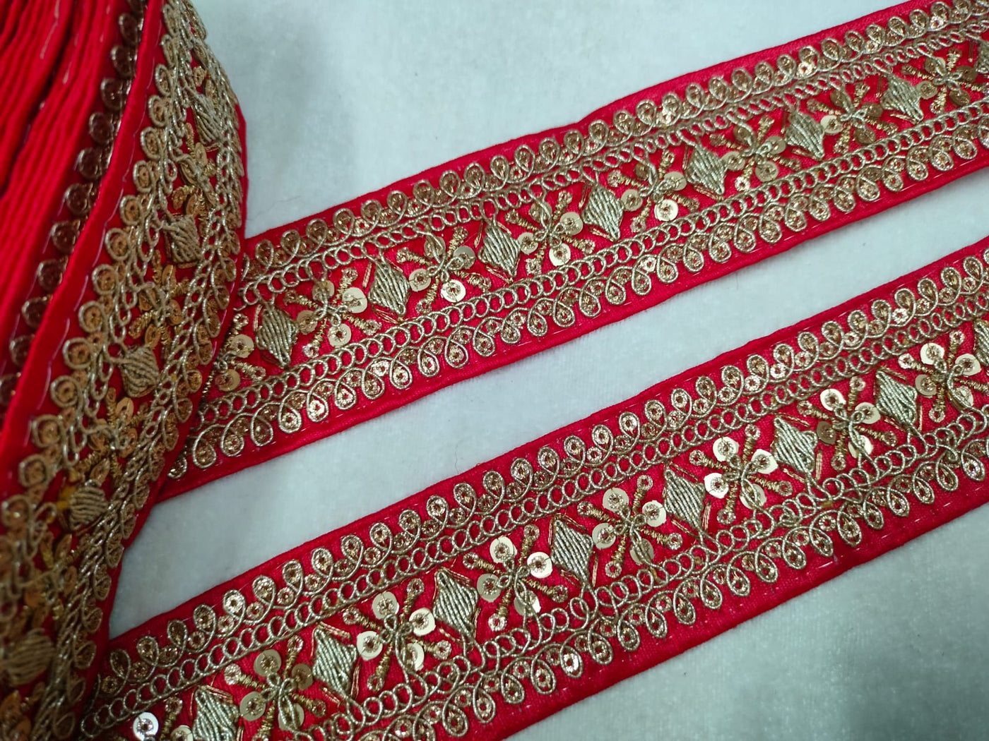 Red Sequin Trim