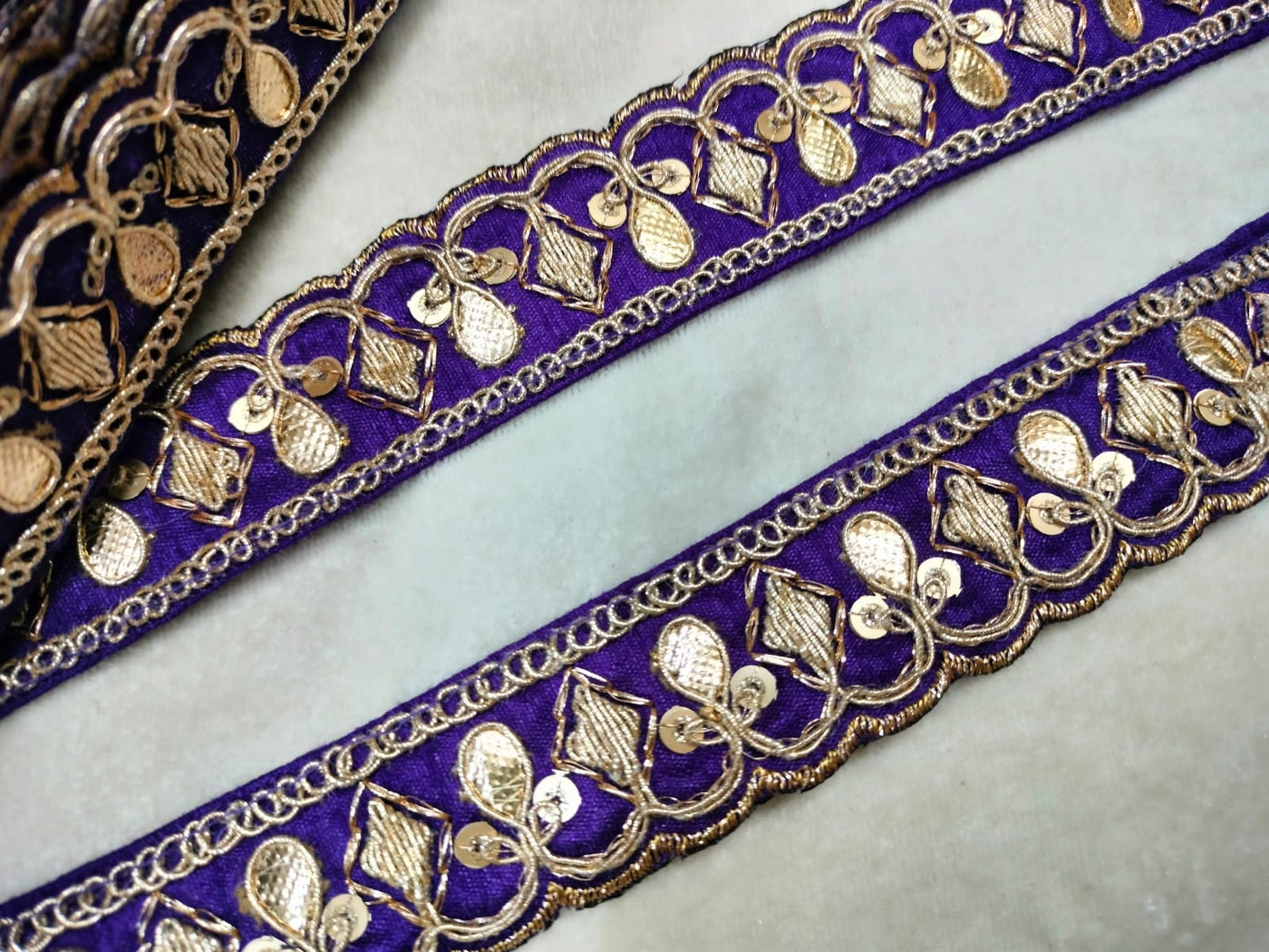 Voilet Embellished Trim