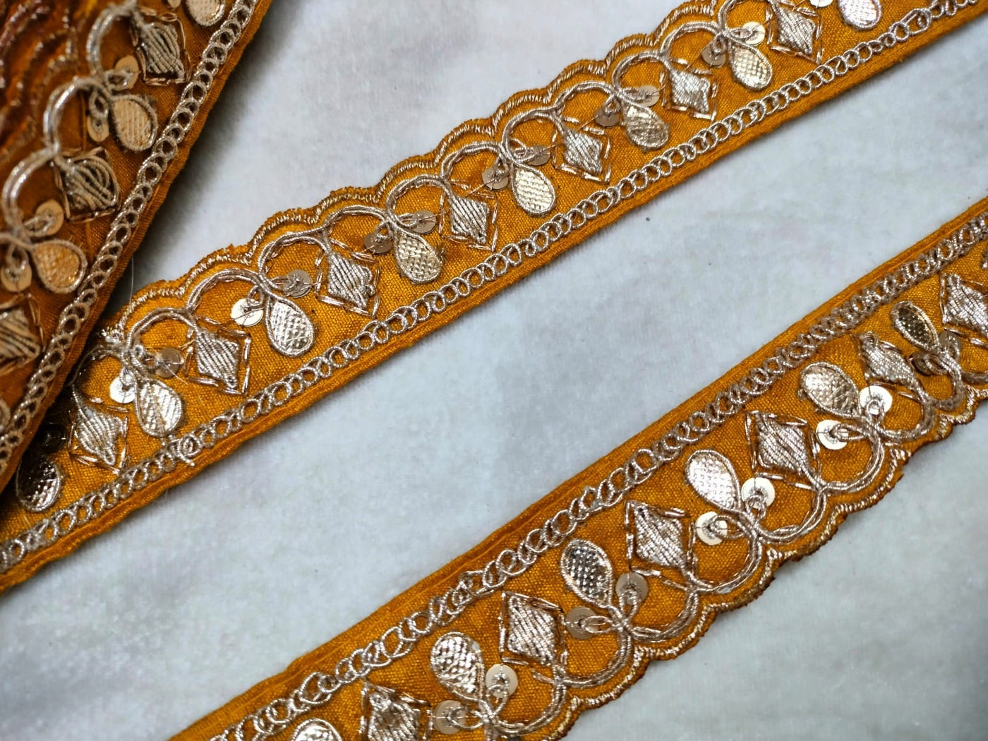 Mustard Embellished Trim