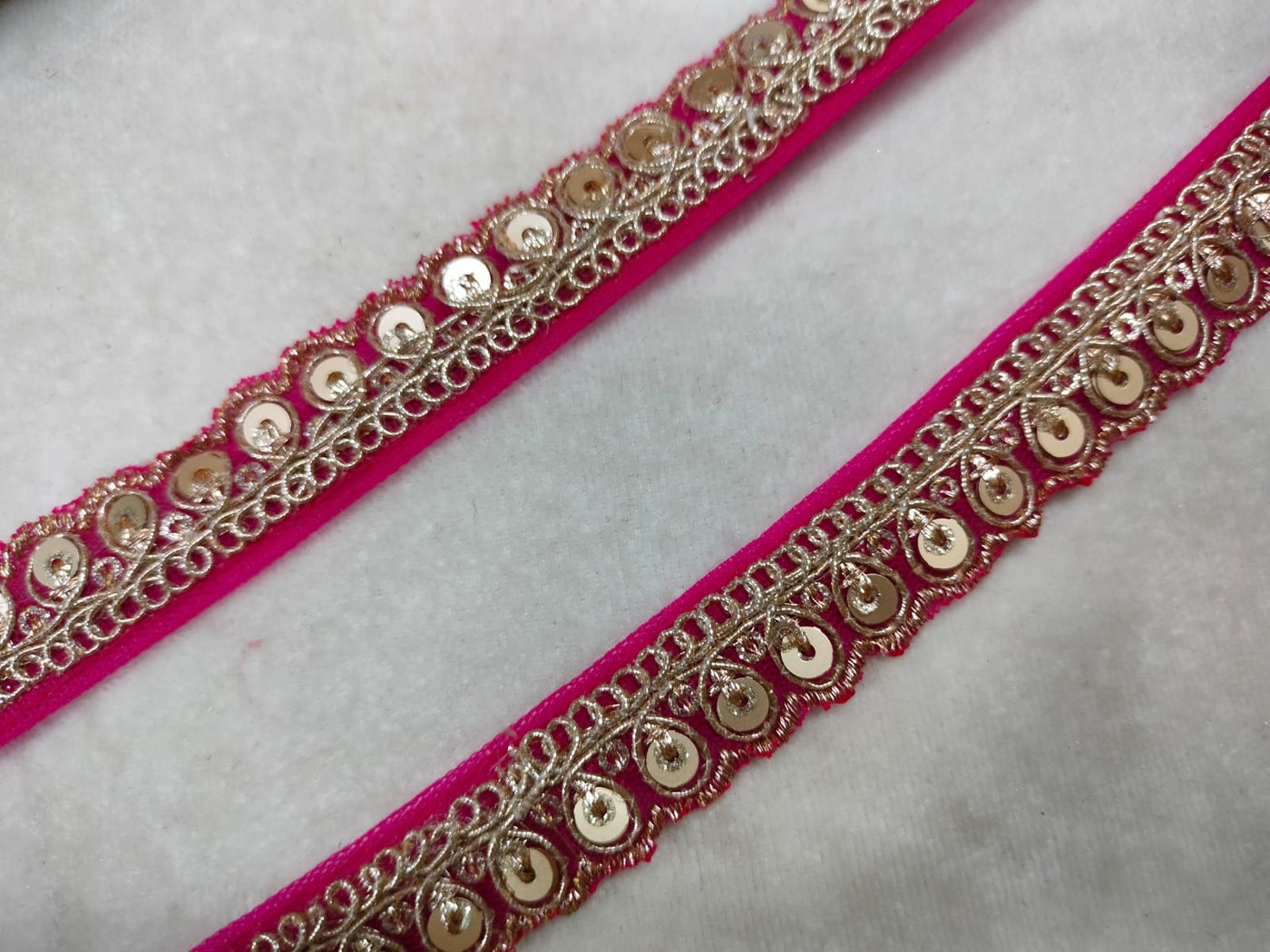 Pink Embellished Trim