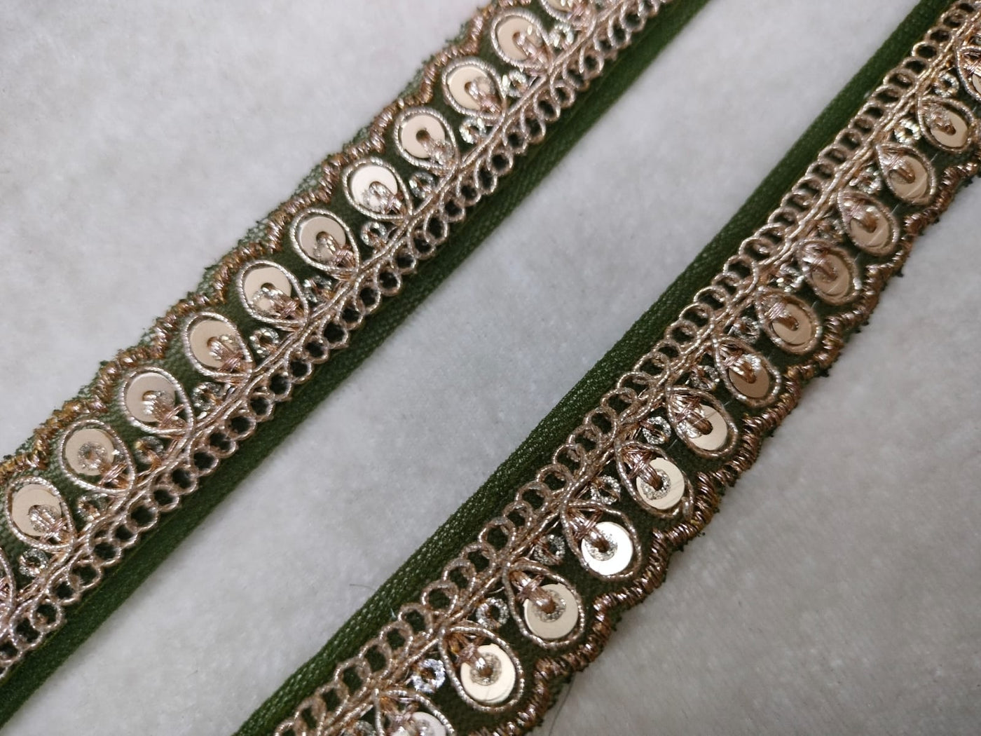 Green Embellished Trim