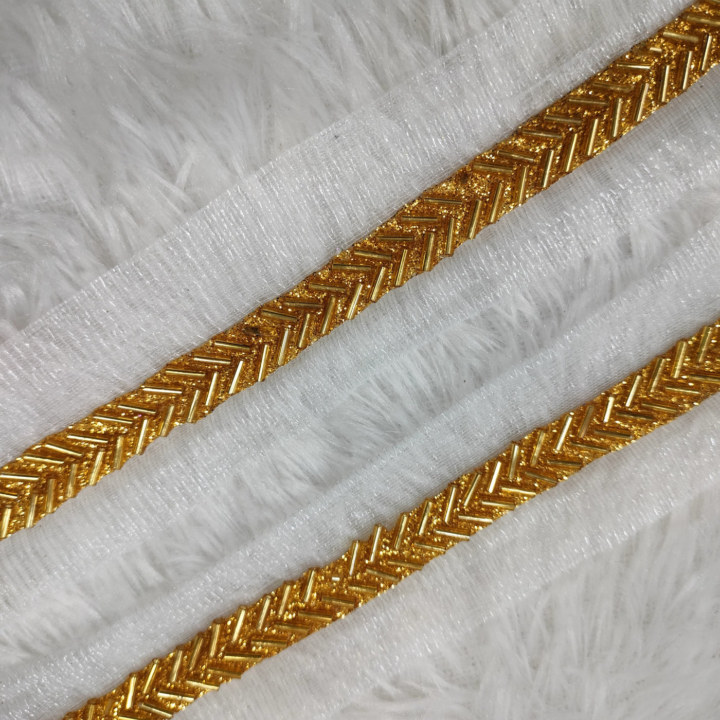 Embellished Golden Cutdana Trim