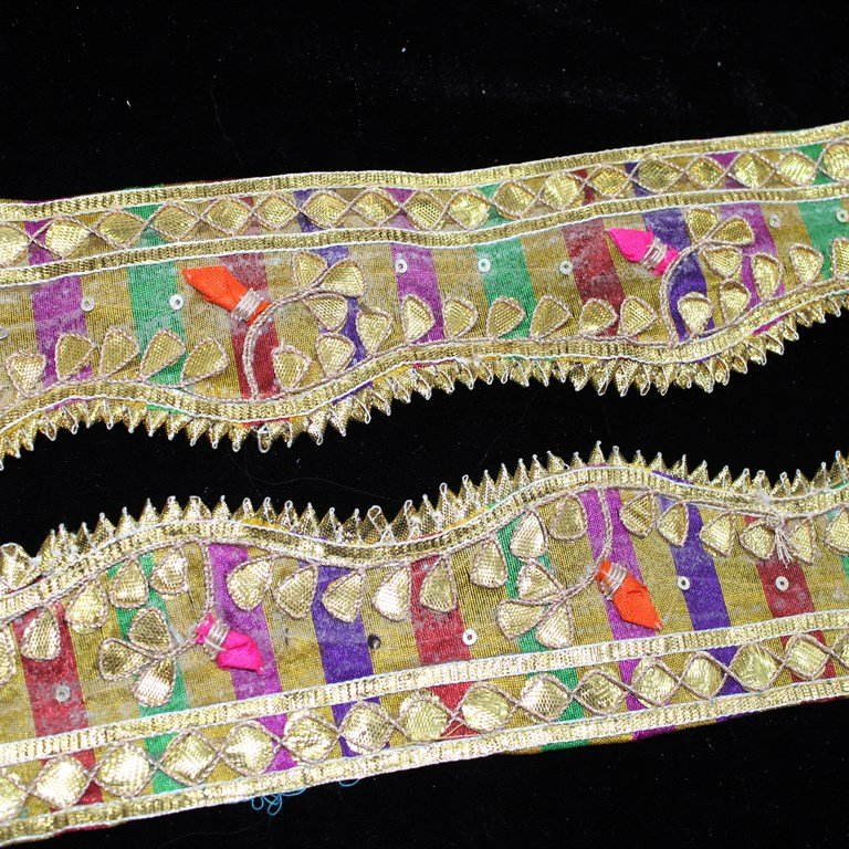 Multicolor Golden Traditional Gota Trim (Wholesale)