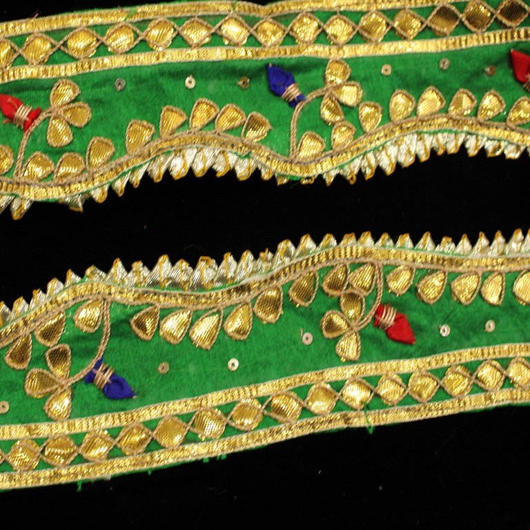 Light Green & Golden Traditional Gota Trim (Wholesale)